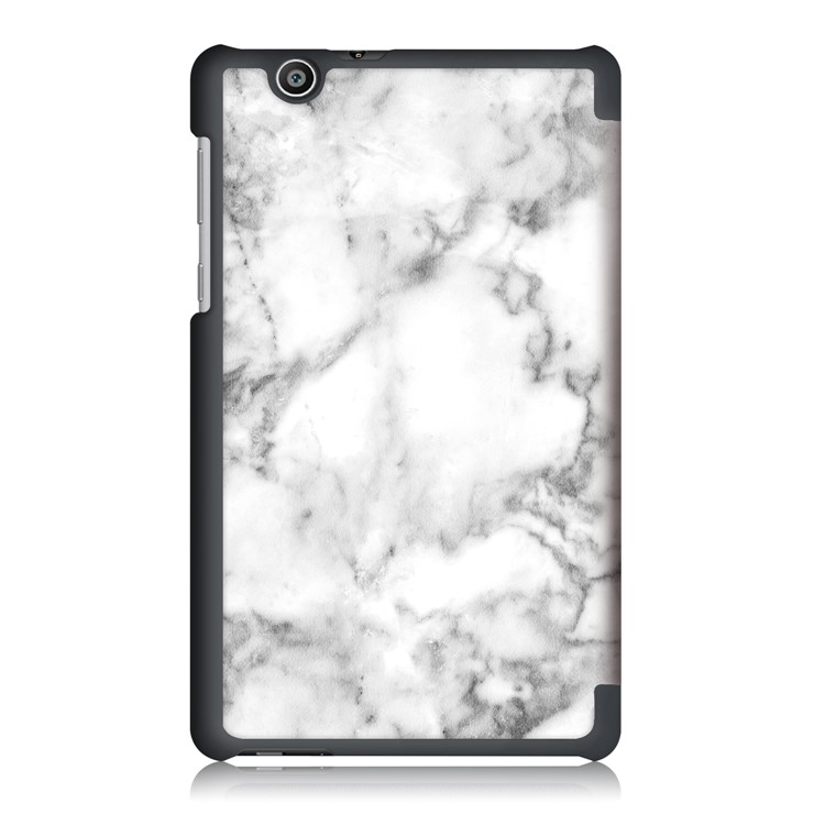 Pattern Printing Tri-fold Stand Leather Case for Huawei MediaPad T3 7.0 3G - Marble Pattern-3