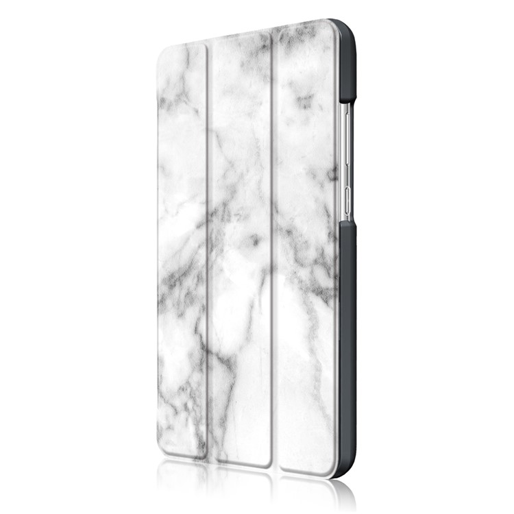 Pattern Printing Tri-fold Stand Leather Case for Huawei MediaPad T3 7.0 3G - Marble Pattern-4