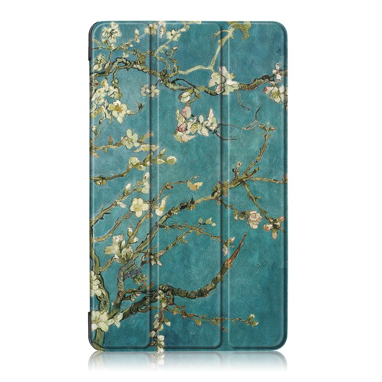 Pattern Printing Tri-fold Stand Leather Cover for Huawei MediaPad T3 7.0 3G - Peach Blossom-2