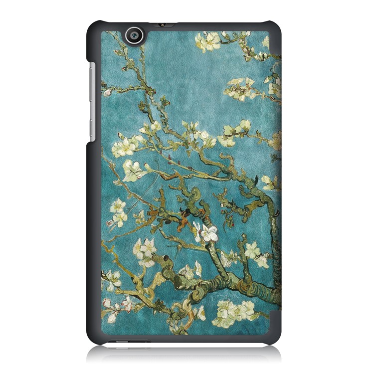 Pattern Printing Tri-fold Stand Leather Cover for Huawei MediaPad T3 7.0 3G - Peach Blossom-3
