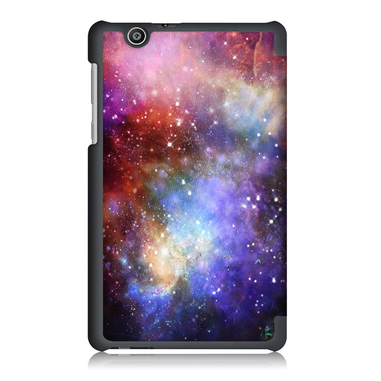 Pattern Printing Tri-fold Stand Leather Shell for Huawei MediaPad T3 7.0 3G - Universe-3