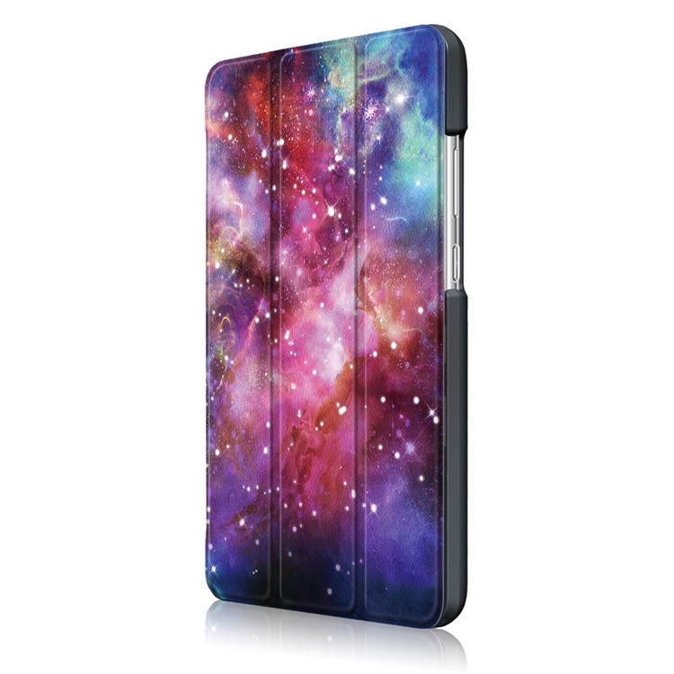 Pattern Printing Tri-fold Stand Leather Shell for Huawei MediaPad T3 7.0 3G - Universe-4