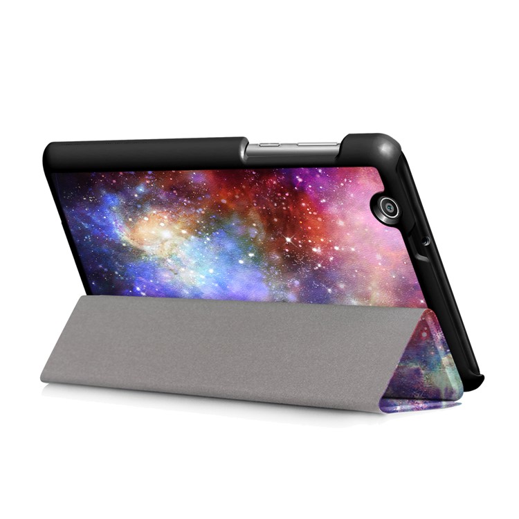 Pattern Printing Tri-fold Stand Leather Shell for Huawei MediaPad T3 7.0 3G - Universe-5