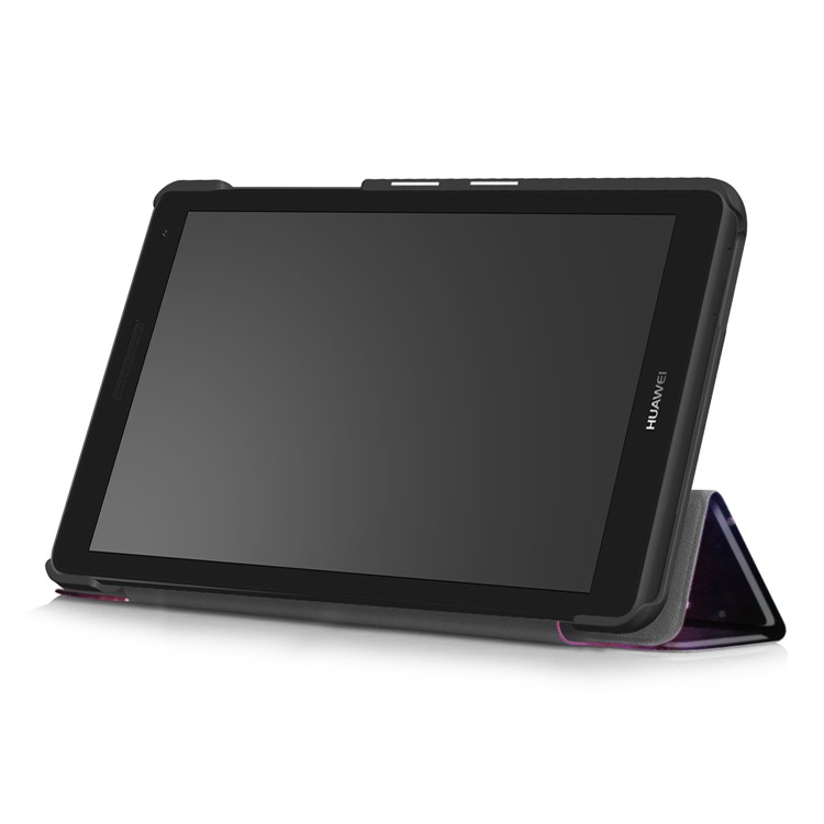 Pattern Printing Tri-fold Stand Leather Shell for Huawei MediaPad T3 7.0 3G - Universe-6