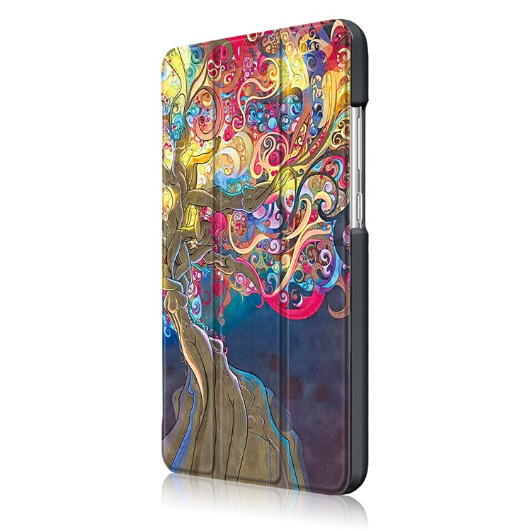 Patterned Tri-fold Stand Leather Tablet Case for Huawei MediaPad T3 7.0 3G - Beautiful Tree-4