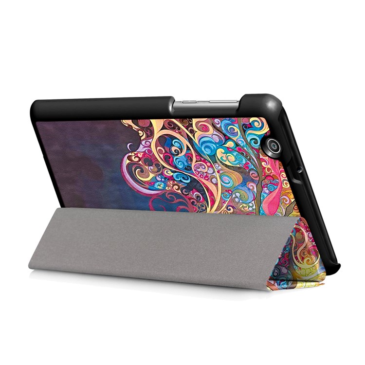 Patterned Tri-fold Stand Leather Tablet Case for Huawei MediaPad T3 7.0 3G - Beautiful Tree-5