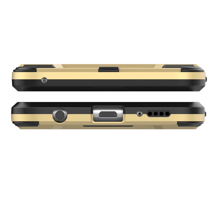Cool Guard Kickstand Hybrid PC + TPU Phone Cover for Huawei Honor 7X - Gold-5