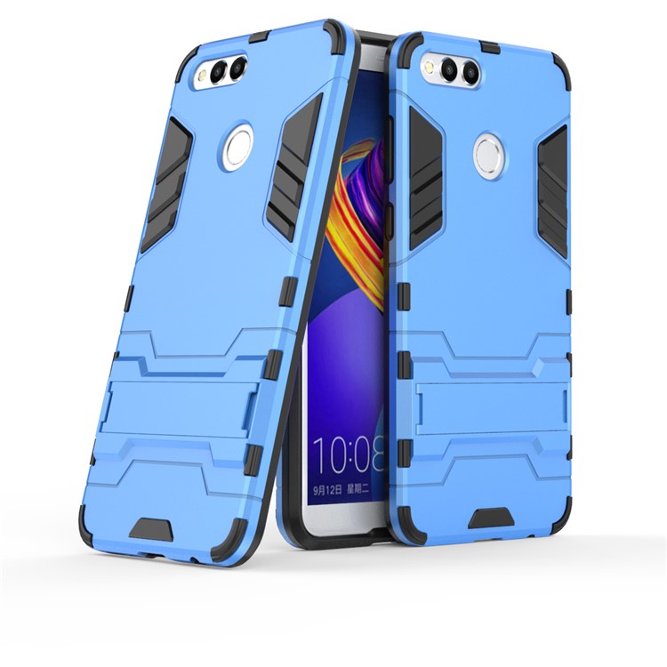 Cool Guard Kickstand Hybrid PC + TPU Phone Shell for Huawei Honor 7X - Baby Blue-1