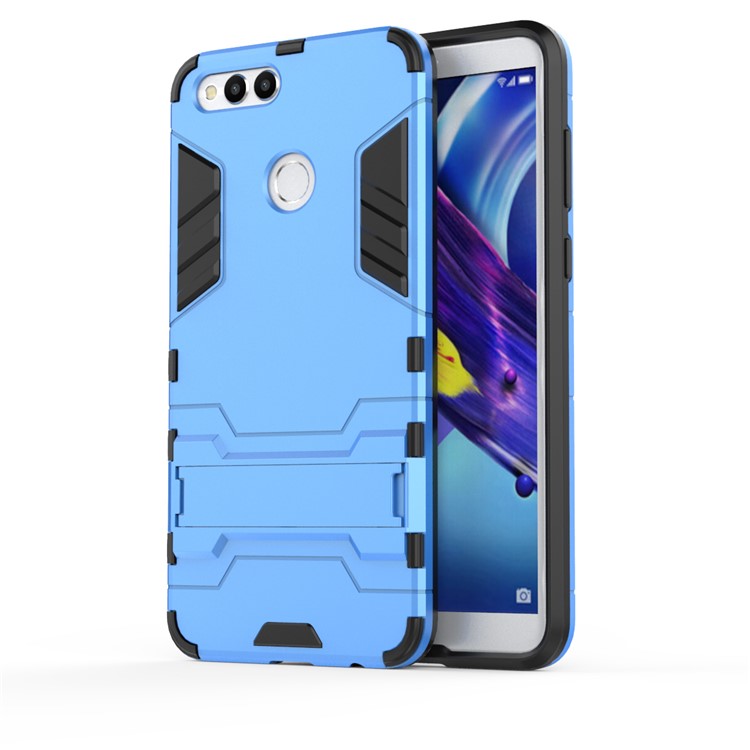 Cool Guard Kickstand Hybrid PC + TPU Phone Shell for Huawei Honor 7X - Baby Blue-2