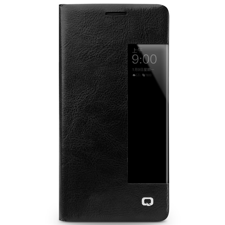 QIALINO View Window Genuine Leather Smart Case for Huawei Mate 10 - Black-2