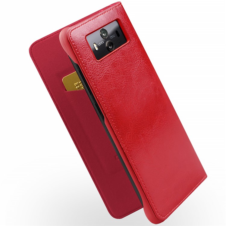 QIALINO for Huawei Mate 10 Classic Genuine Cowhide Leather Mobile Cover - Red-3