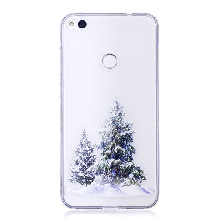 Ultra Thin Christmas Series Patterned Soft TPU Protective Mobile Shell for Huawei P8 Lite (2017) - Tree with Snow On It-1