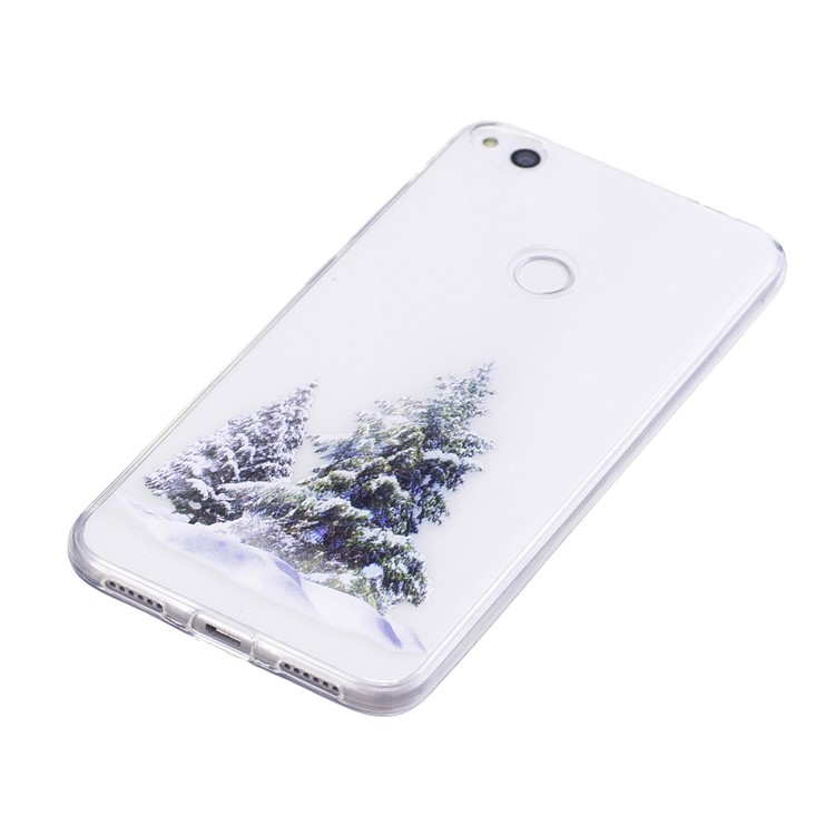 Ultra Thin Christmas Series Patterned Soft TPU Protective Mobile Shell for Huawei P8 Lite (2017) - Tree with Snow On It-2