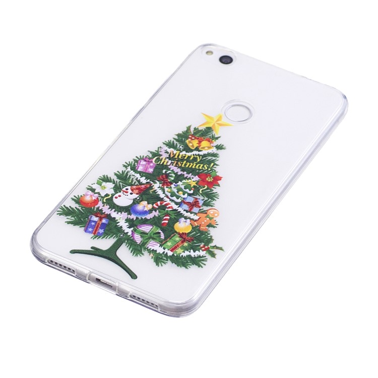 Ultra Thin Christmas Series Patterned Soft TPU Protective Cell Phone Case for Huawei P8 Lite (2017) - Tree with Presents-2