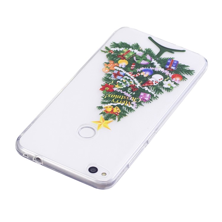 Ultra Thin Christmas Series Patterned Soft TPU Protective Cell Phone Case for Huawei P8 Lite (2017) - Tree with Presents-3