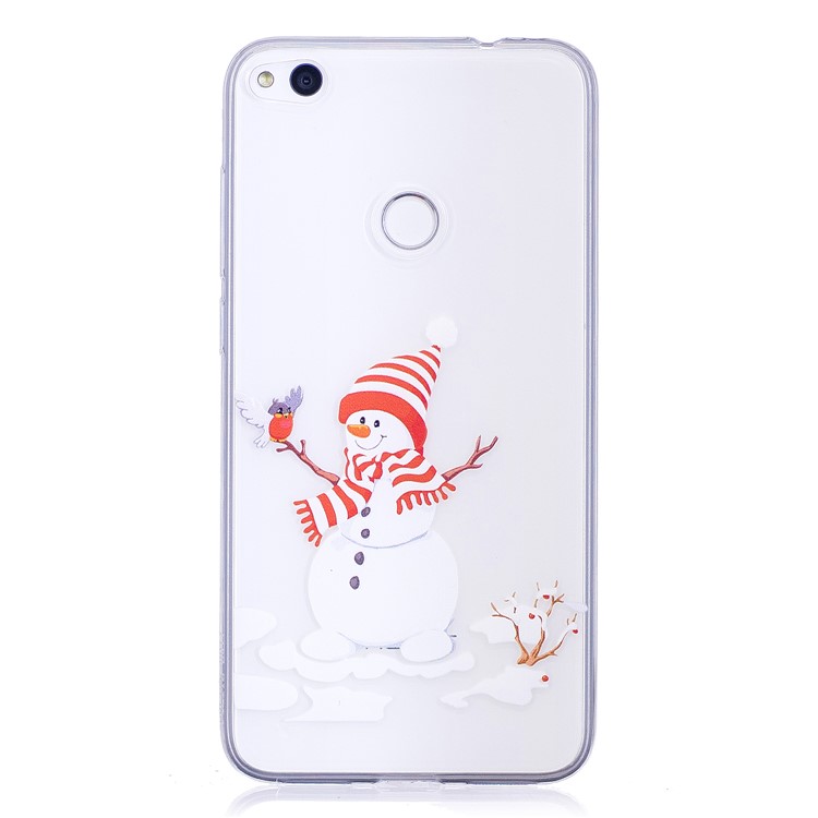 Ultra Thin Christmas Series Patterned Soft TPU Protective Back Casing for Huawei P8 Lite (2017) - Snowman-1