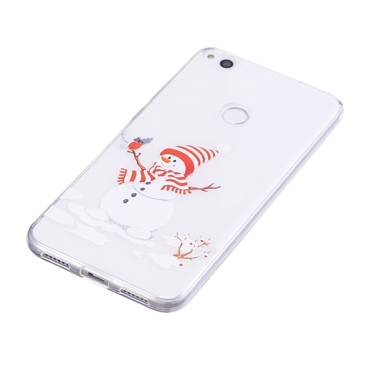 Ultra Thin Christmas Series Patterned Soft TPU Protective Back Casing for Huawei P8 Lite (2017) - Snowman-2