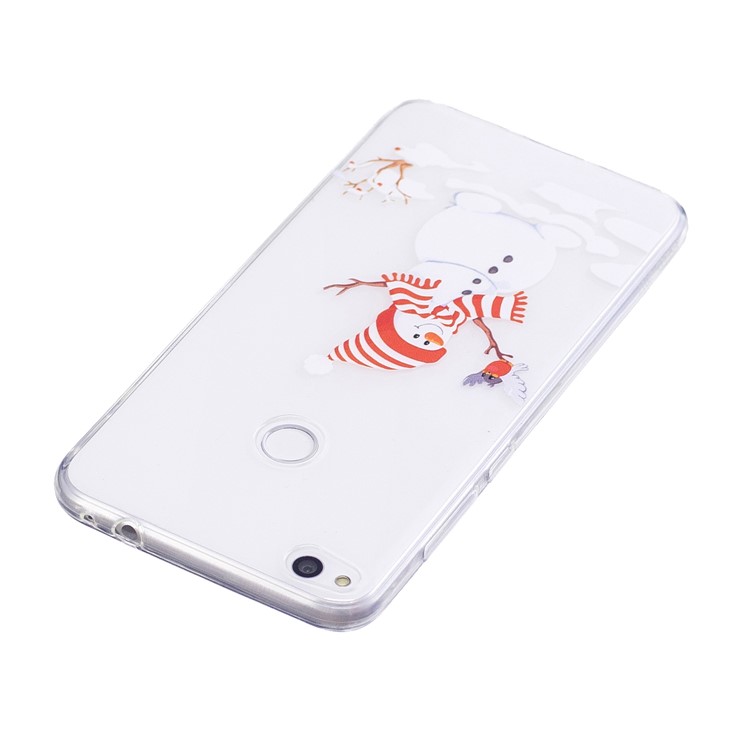 Ultra Thin Christmas Series Patterned Soft TPU Protective Back Casing for Huawei P8 Lite (2017) - Snowman-3