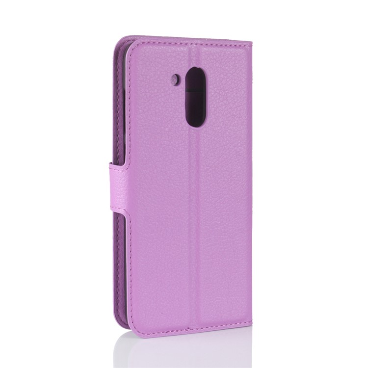 Litchi Skin Wallet Leather Flip Stand Mobile Cover for Huawei Honor 6C Pro / V9 Play - Purple-6