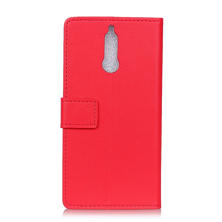 Magnetic Leather Stand Case for Huawei Mate 10 Lite / nova 2i / Maimang 6 / Honor 9i - Red-2