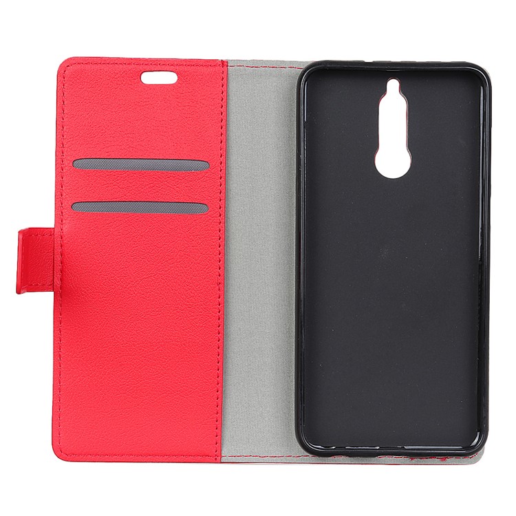 Magnetic Leather Stand Case for Huawei Mate 10 Lite / nova 2i / Maimang 6 / Honor 9i - Red-3