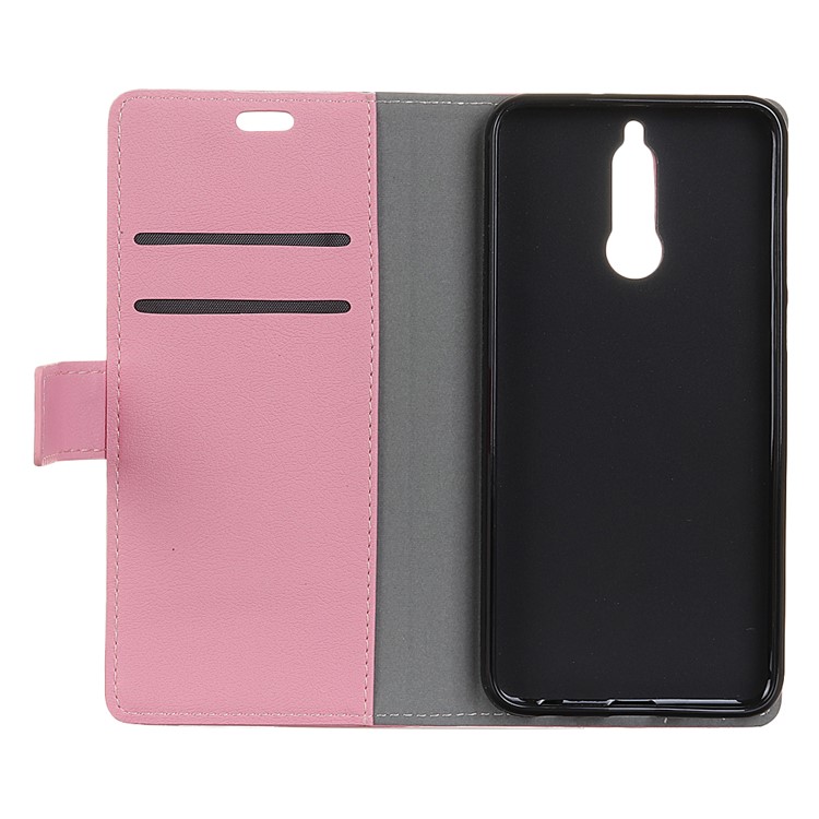 Magnetic Leather Stand Cover for Huawei Mate 10 Lite / nova 2i / Maimang 6 / Honor 9i - Pink-5