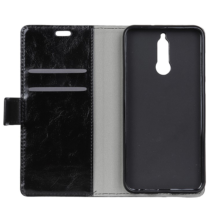 Crazy Horse Leather Wallet Case for Huawei Mate 10 Lite / nova 2i / Maimang 6 / Honor 9i - Black-3