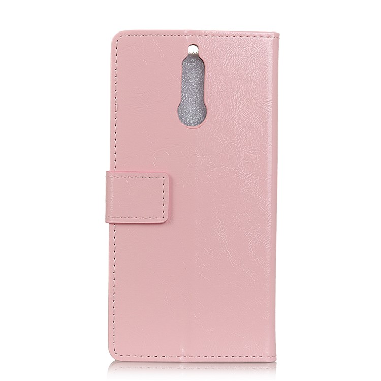 Crazy Horse Leather Wallet Cover Case for Huawei Mate 10 Lite / nova 2i / Maimang 6 / Honor 9i - Pink-2