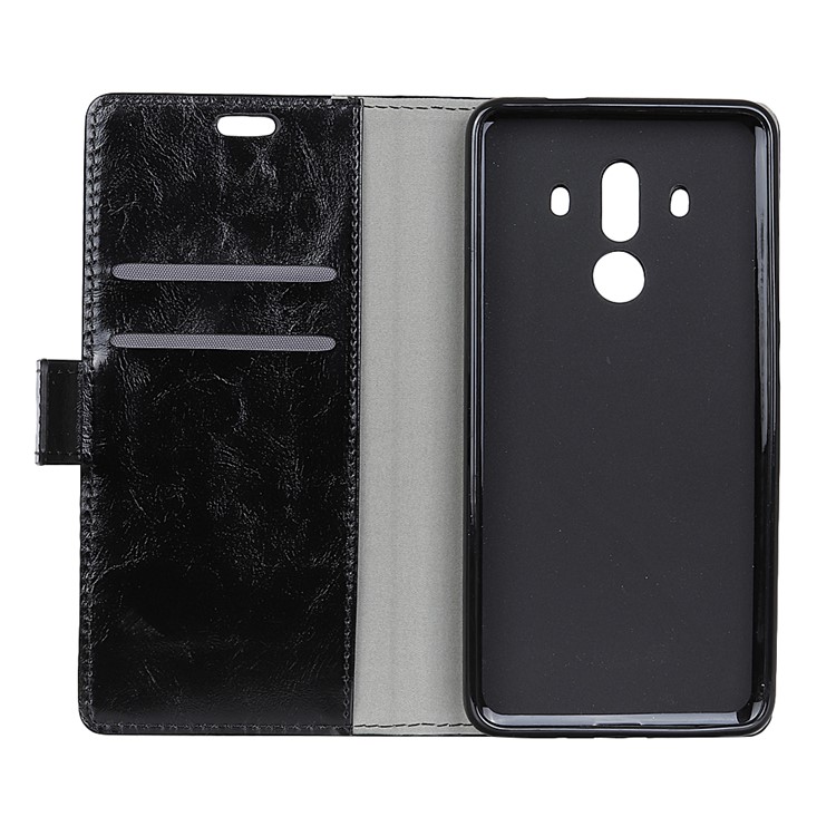 Crazy Horse Leather Wallet Case for Huawei Mate 10 Pro - Black-5