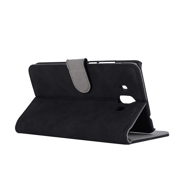 Vintage Style Leather Stand Wallet Case for Huawei Mate 10 - Black-4
