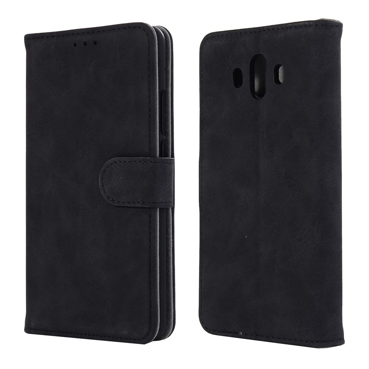 Vintage Style Leather Stand Wallet Case for Huawei Mate 10 - Black-5
