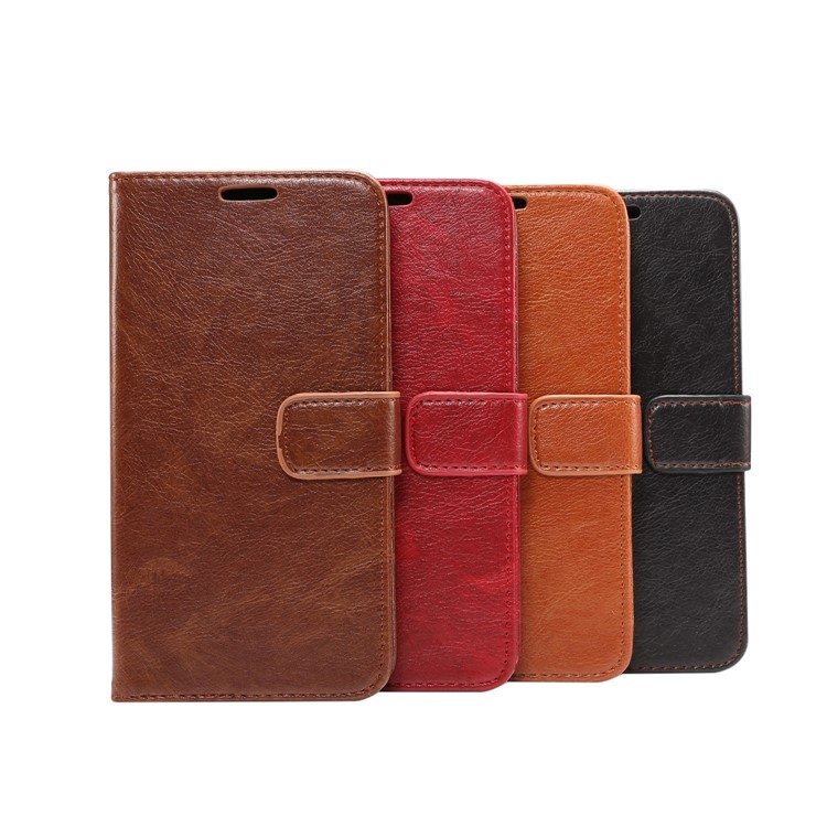 Crazy Horse Leather Phone Shell for Huawei Mate 10 - Black-8