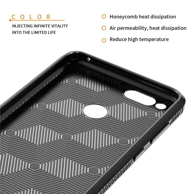 IVSO Gentry Series Leather Coated TPU Mobile Case for Huawei Honor 7X - Black-4