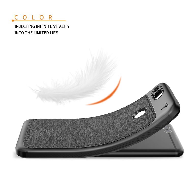 IVSO Gentry Series Leather Coated TPU Mobile Case for Huawei Honor 7X - Black-6