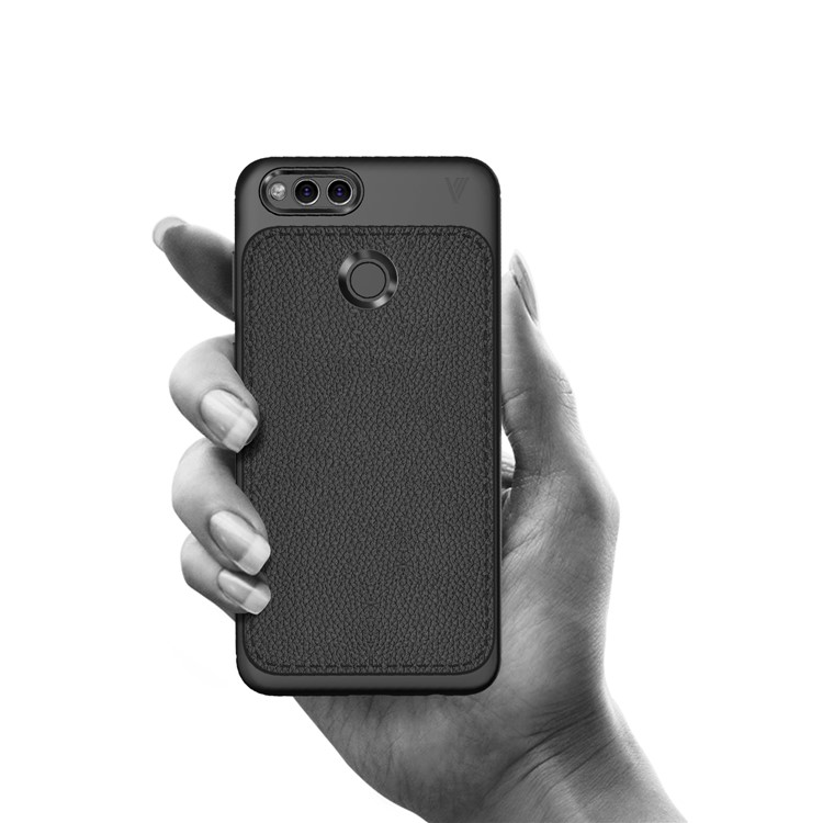 IVSO Gentry Series Leather Coated TPU Mobile Case for Huawei Honor 7X - Black-7