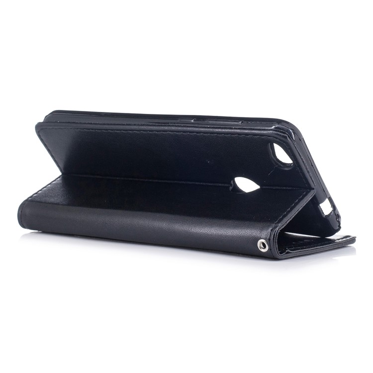 Unicorn Pattern Print Magnetic Leather Wallet Stand Cell Phone Shell for Huawei P8 Lite (2017) / Honor 8 Lite - Black-3