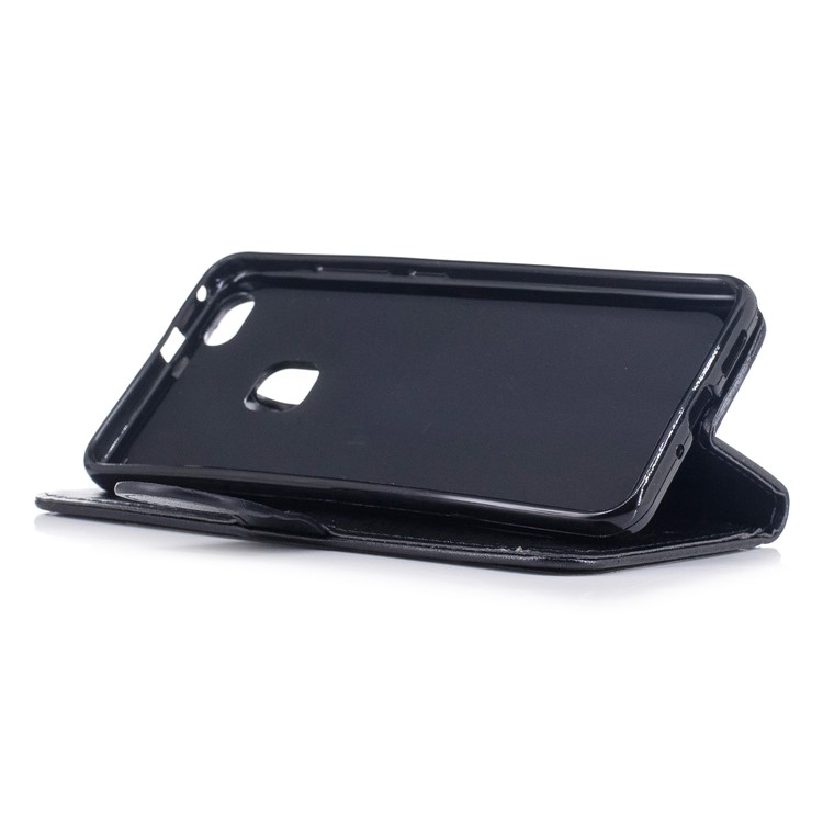 Unicorn Pattern Print Magnetic Leather Wallet Stand Cell Phone Shell for Huawei P10 Lite - Black-4