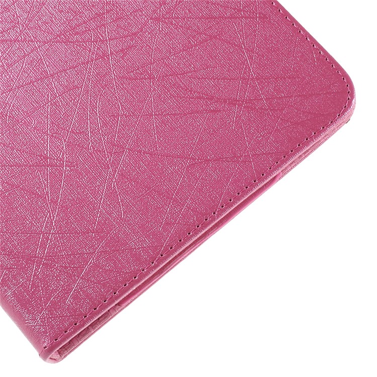 Lines Texture Tri-fold Leather Flip Case for Huawei MediaPad T1 10 - Rose-7