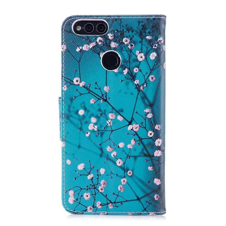 Pattern Printing PU Leather Wallet Stand Cell Phone Case for Huawei Honor 7X - Wintersweet-3