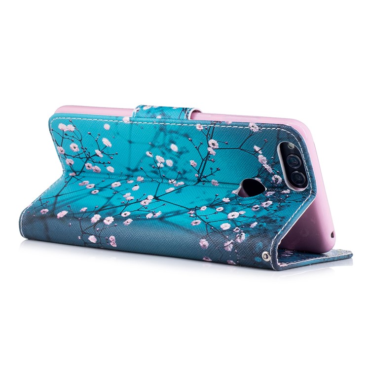 Pattern Printing PU Leather Wallet Stand Cell Phone Case for Huawei Honor 7X - Wintersweet-4