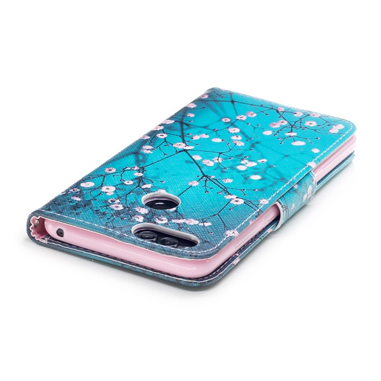 Pattern Printing PU Leather Wallet Stand Cell Phone Case for Huawei Honor 7X - Wintersweet-7