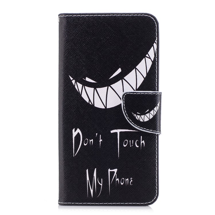 Pattern Printing PU Leather Wallet Stand Mobile Phone Cover for Huawei Honor 7X - Angry Face-2