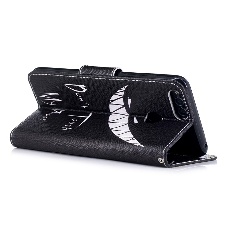 Pattern Printing PU Leather Wallet Stand Mobile Phone Cover for Huawei Honor 7X - Angry Face-4
