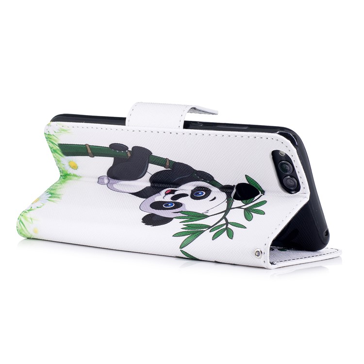 Pattern Printing Wallet Leather Stand Case for Huawei Honor 7X - Lovely Panda-4