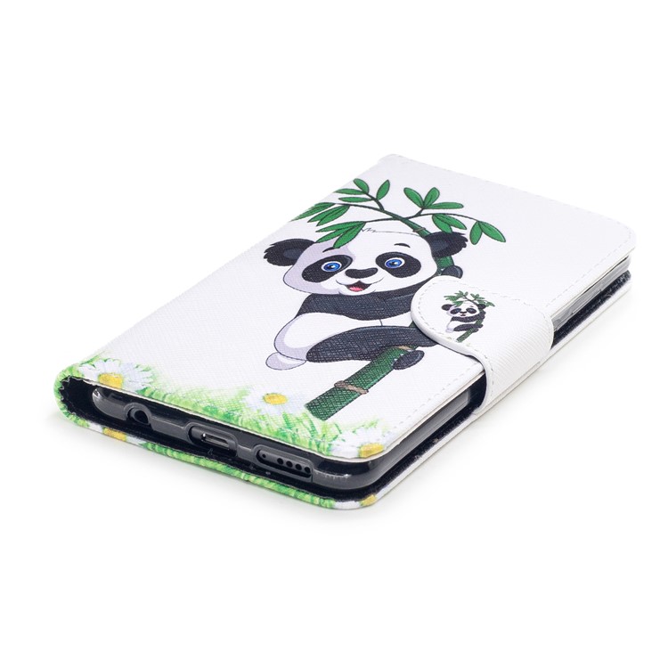 Pattern Printing Wallet Leather Stand Case for Huawei Honor 7X - Lovely Panda-6