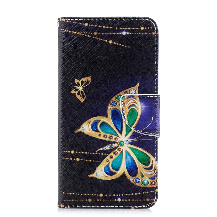 Pattern Printing Wallet Leather Magnetic Case for Huawei Honor 7X - Vivid Butterflies-2