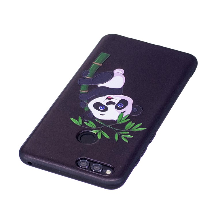 Soft Embossed Pattern Printing TPU Protective Case for Huawei Honor 7X - Panda On Bamboo-4