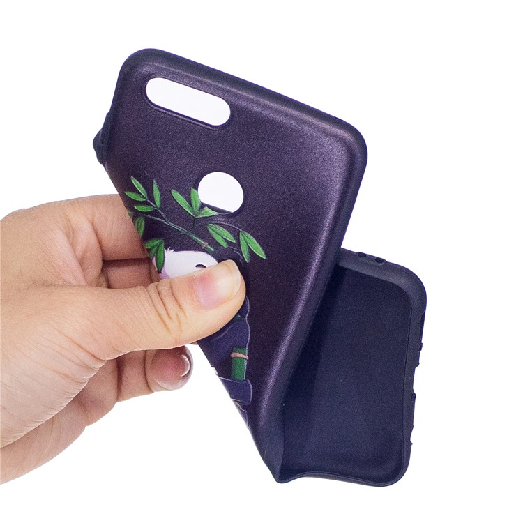 Soft Embossed Pattern Printing TPU Protective Case for Huawei Honor 7X - Panda On Bamboo-5