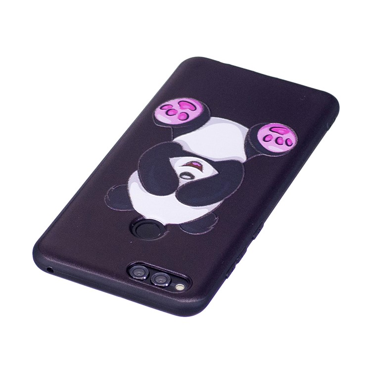 Soft Embossed Pattern Printing TPU Protective Mobile Phone Case for Huawei Honor 7X - Cute Panda-4