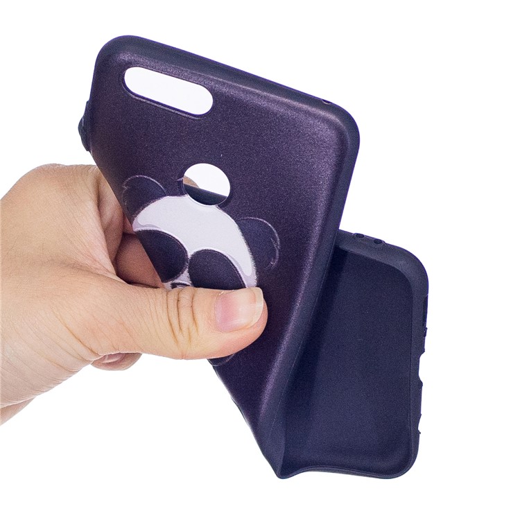Soft Embossed Pattern Printing TPU Protective Mobile Phone Case for Huawei Honor 7X - Cute Panda-5